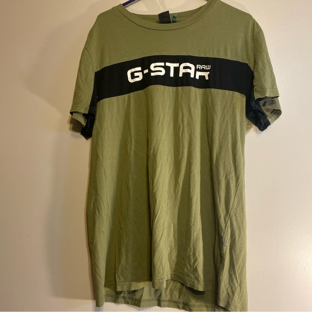 G Star Raw Graphic 80 T Shirt Military Green Short Sleeve Men X-Large